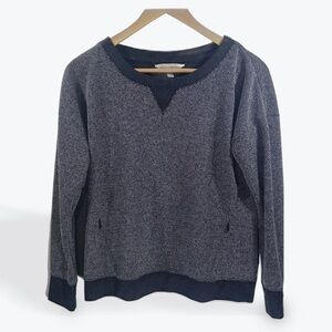 Banana Republic Heritage Collection Heathered Navy Grey Crewneck Sweater Womans